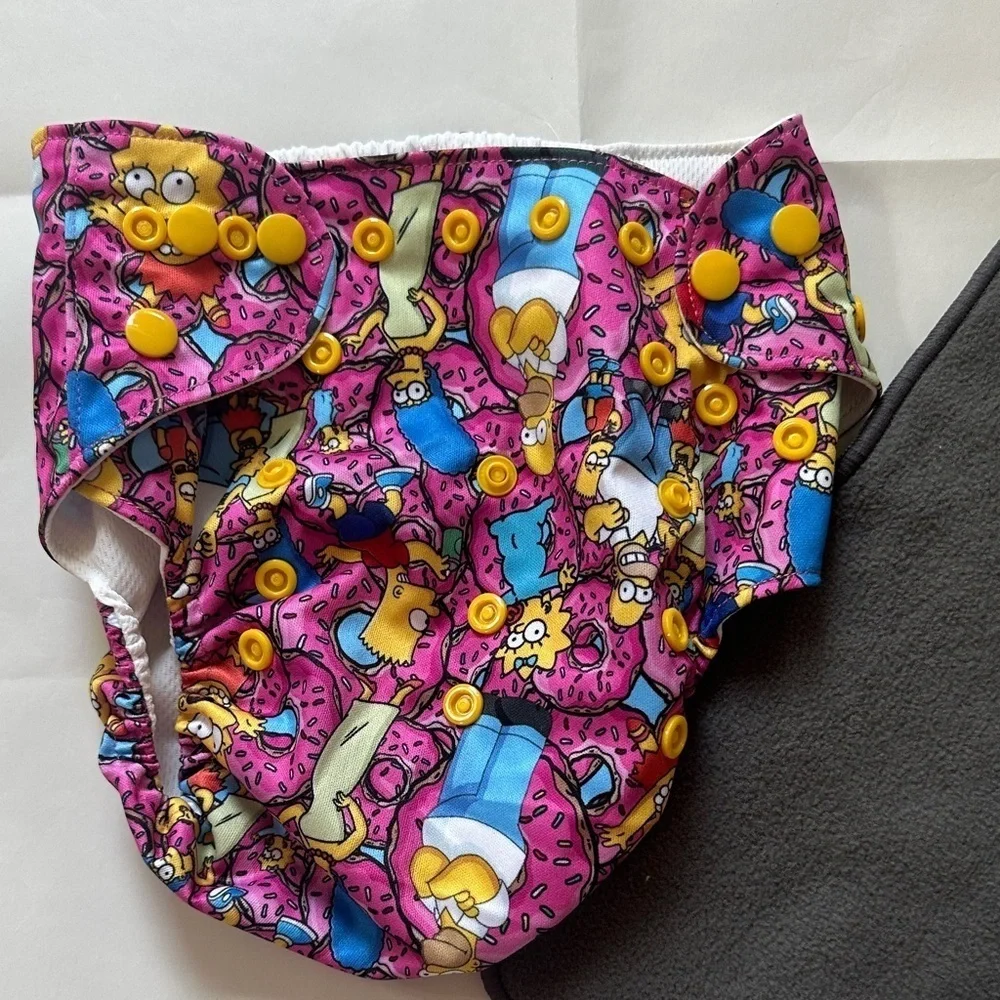 Simpsons Shits & Giggles NEW Diaper Cover and Insert